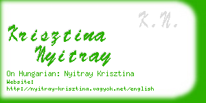 krisztina nyitray business card